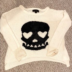 Vintage Havana Heart Eyed Skull Sweater